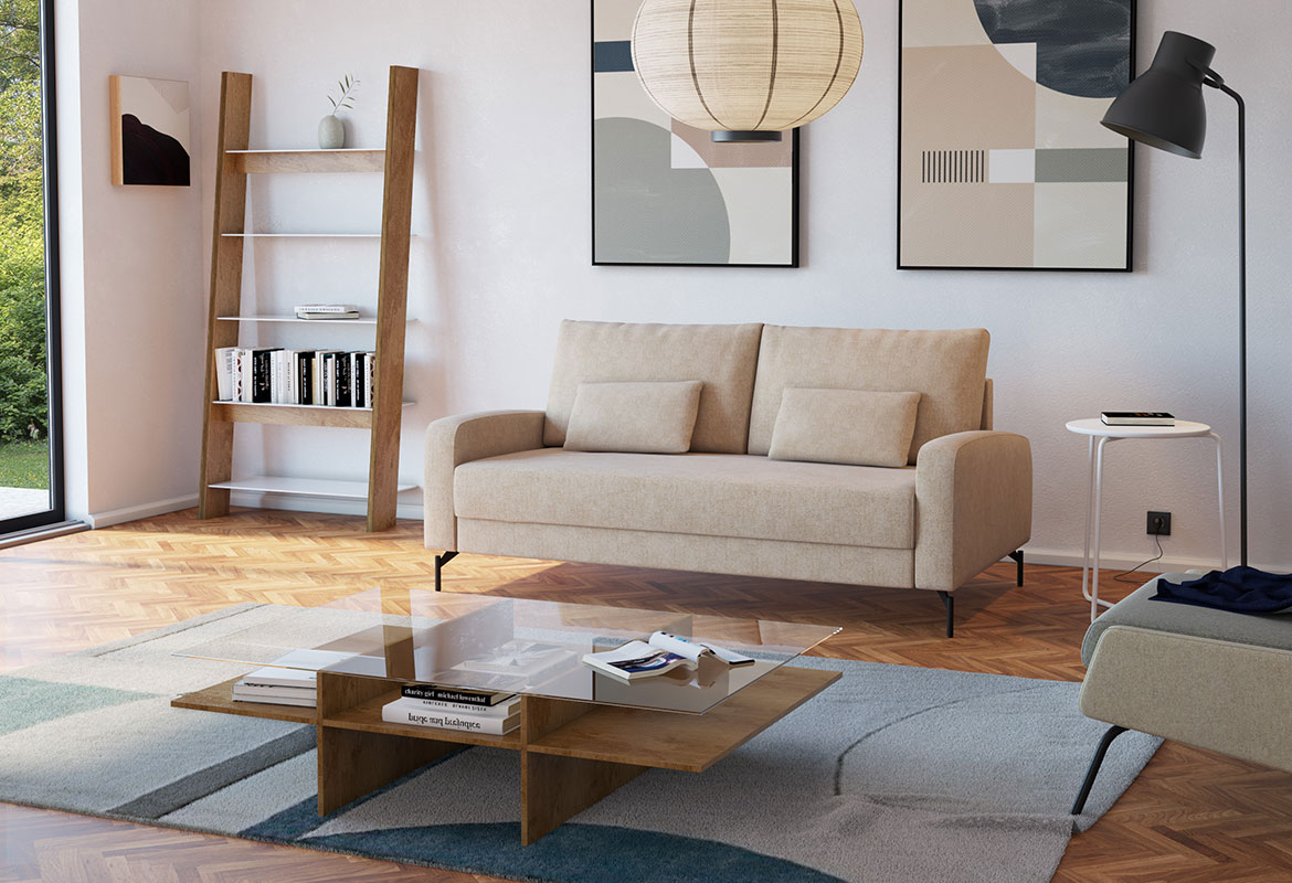 Kavč z ležiščem za vsakodnevno spanje